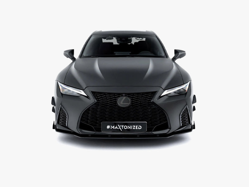 Maxton Design Street PRO Front Splitter + Flaps Lexus IS 500 Mk3 Facelift 2 (XE30)