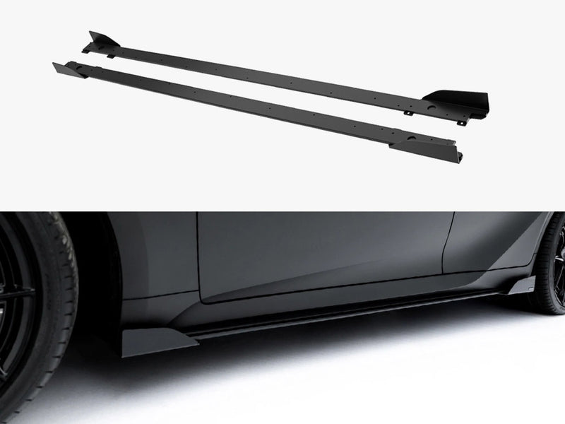 Maxton Design Street PRO Side Skirt Diffusers + Flaps Lexus IS 500 Mk3 Facelift 2 (XE30)