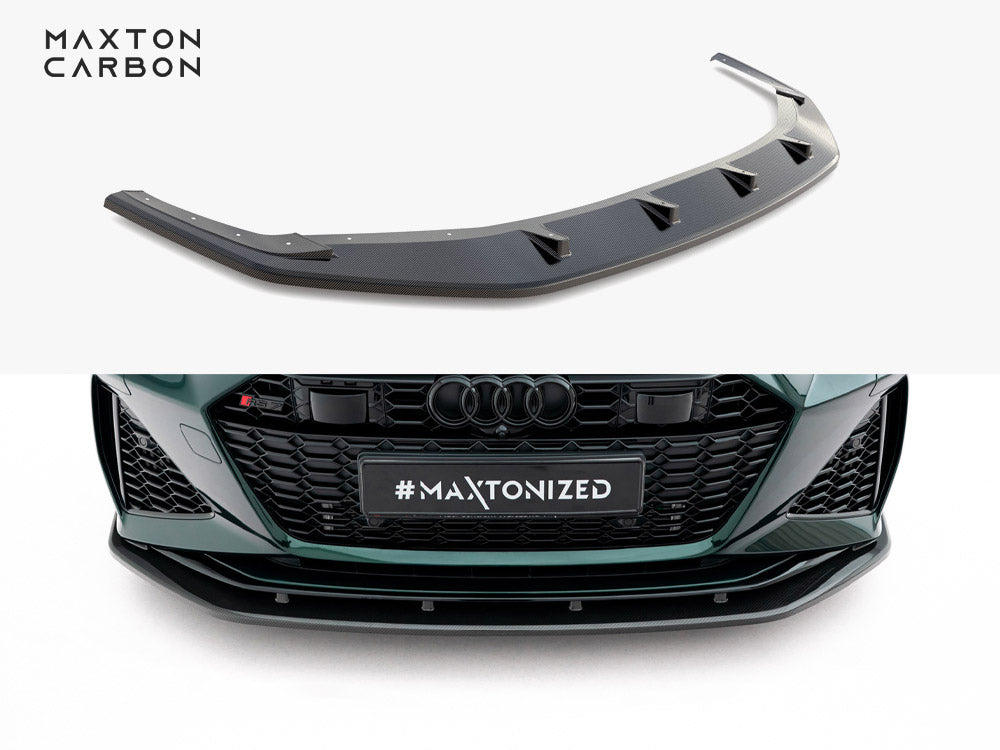 Maxton Design Carbon Fiber Front Splitter Audi RS7 C8