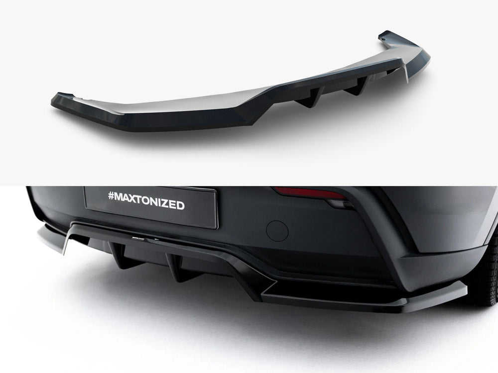 Maxton Design Rear Splitter (Vertical Bars) Tesla Model Y Mk1 Facelift