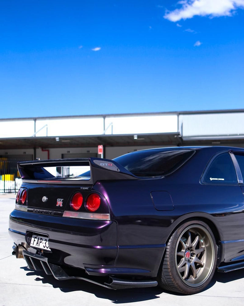 1995-1998 Nissan Skyline R33 Gtr Ts Type2 Rear Diffuser W/ Metal Fitting Accessories (5Pcs)