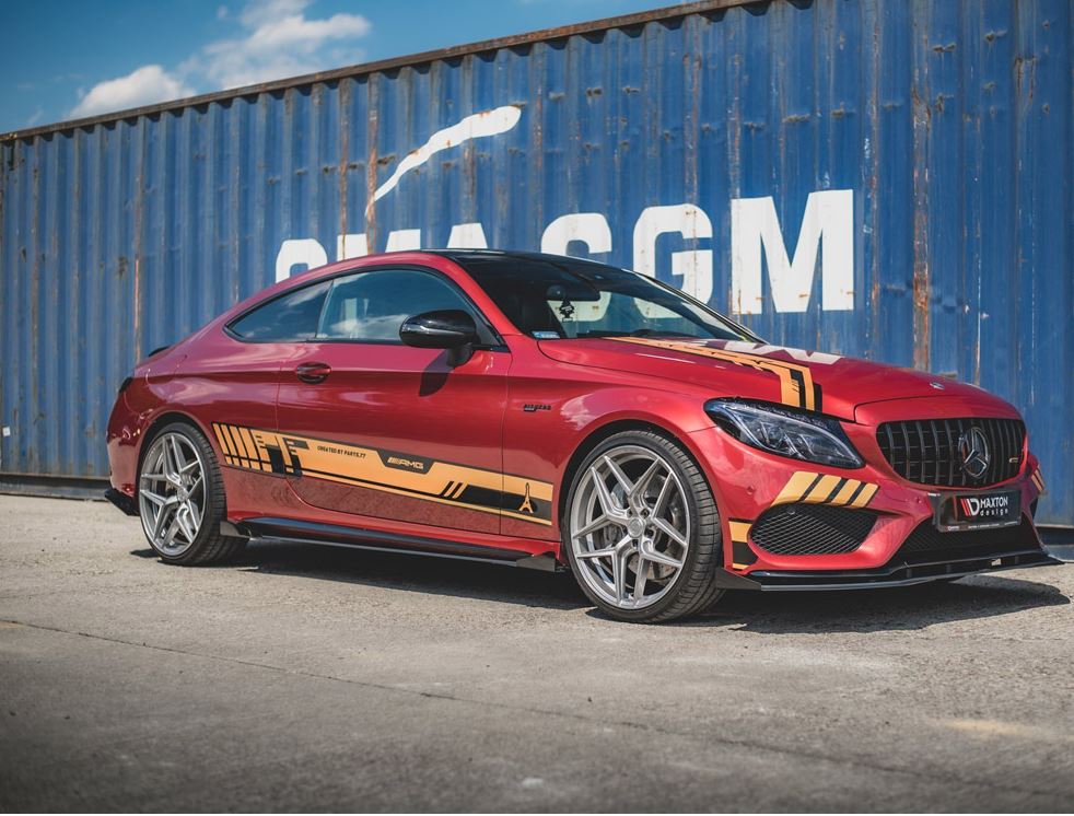 Street PRO Side Skirts Diffusers + Flaps Mercedes - AMG C43 Coupe C205