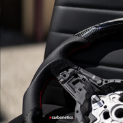 MK7/MK7.5 Steering Wheel Carbon & PU Leather with LED Shift Light