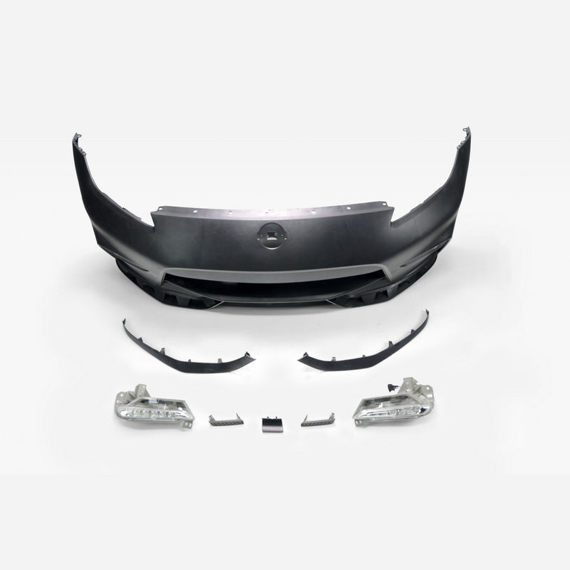 370Z Nismo Front Bumper (Included vents, tow cover, trim) 6pcs - Carbonetics -2