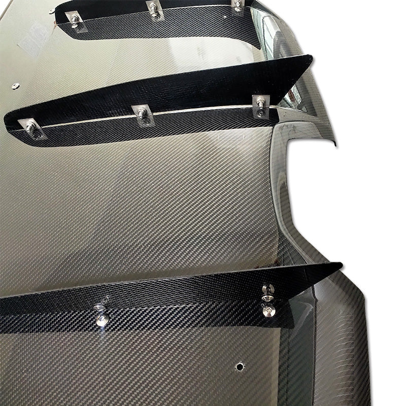 19- A90 Supra Gr Varis Arising-I Style Rear Diffuser W. Fins 7Pcs