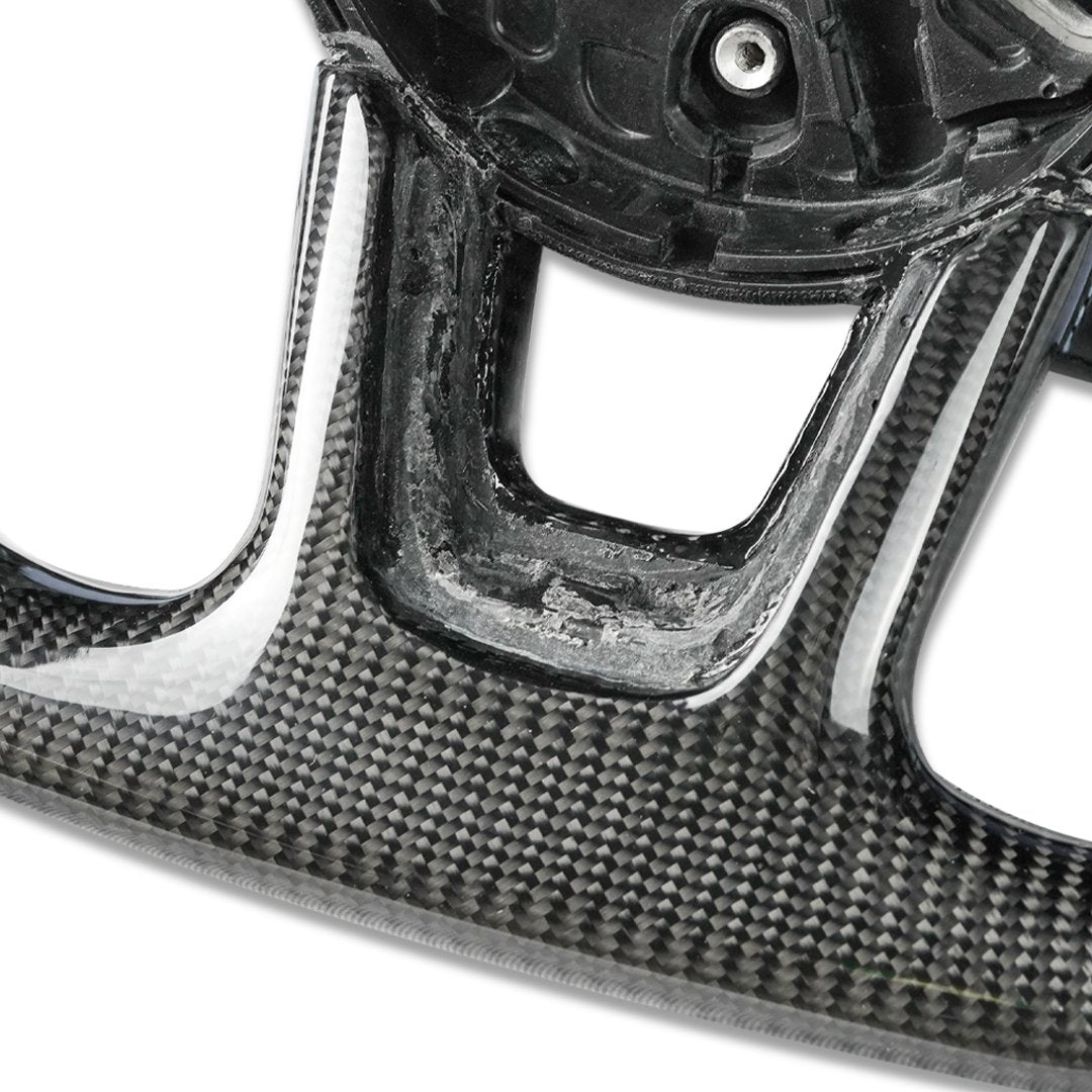 Audi Rs3 2017+ Carbon Steering Wheel With Leather And Red Stripe