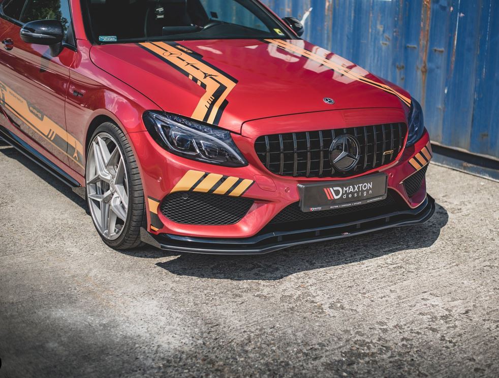 Street PRO Front Splitter + Flaps Mercedes - AMG C43 Coupe C205