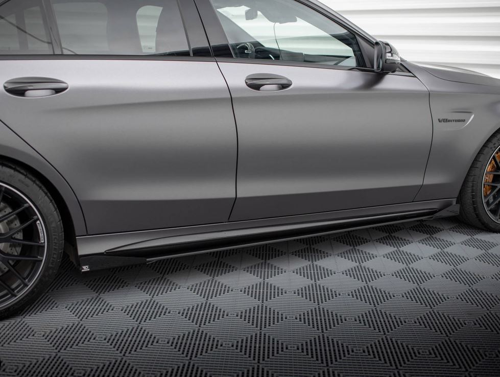 Street PRO Side Skirts Diffusers + Flaps Mercedes-AMG C63 Sedan / Estate W205 Facelift