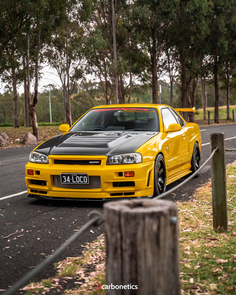 1999-2000 Nissan Skyline R34 Gtt 2D 4D Gtr-Conversion-Ns- Bonnet Accessories