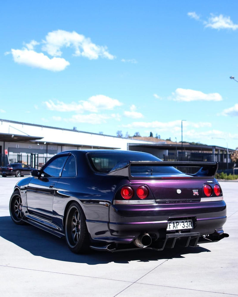 1995-1998 Nissan Skyline R33 Gtr Ts Type2 Rear Diffuser W/ Metal Fitting Accessories (5Pcs)