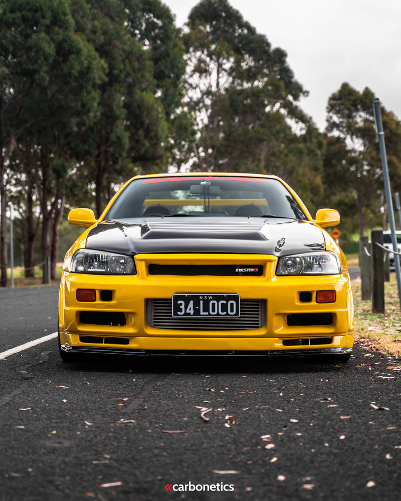 1999-2002 Nissan Skyline R34 Gtt 2D 4D Gtr Type-I Style Front Lip Fits East Bear Bumper Or Oe