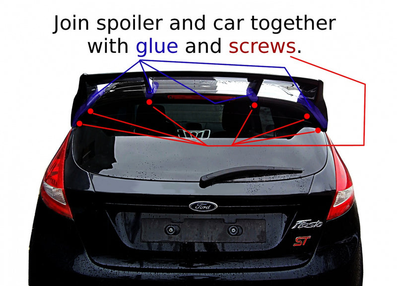 Maxton Design Roof Spoiler (Focus RS Look) Ford Fiesta MK7