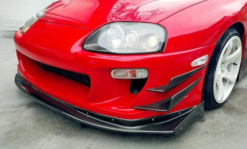 93-98 Supra MK4 JZA80 VRS Type front bumper canard 4Pcs - Carbonetics
