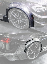 2015-2017 Audi Rs6 Dtm Replica Fender Flares 4 Pcs Accessories