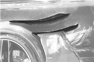 2015-2017 Audi Rs6 Dtm Replica Rear Fender 4 Canards Accessories