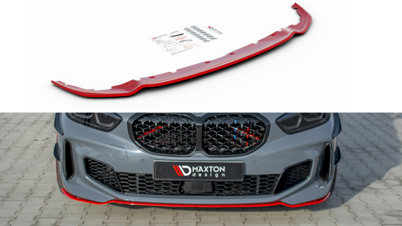 Front Splitter (Red) Bmw 1 Series F40 M-Sport (2019-)