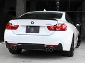 2014 Up Bmw 4 Series F32 F33 F36 M-Sport Rear Bumper 3D-Design-Style Quad Exhaust Diffuser