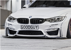 2014-2016 Bmw F80 M3 F82 F83 M4 Lb Performance Style Front Diffuser W/ Rod Accessories