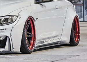 2014-2017 Bmw F82 F83 M4 Lb Performance Style Front & Rear Flares 8 Pcs Accessories