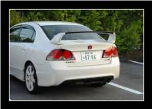 2006-2010 Honda Civic 4Dr Mugen Rr Style Rear Spoiler Accessories