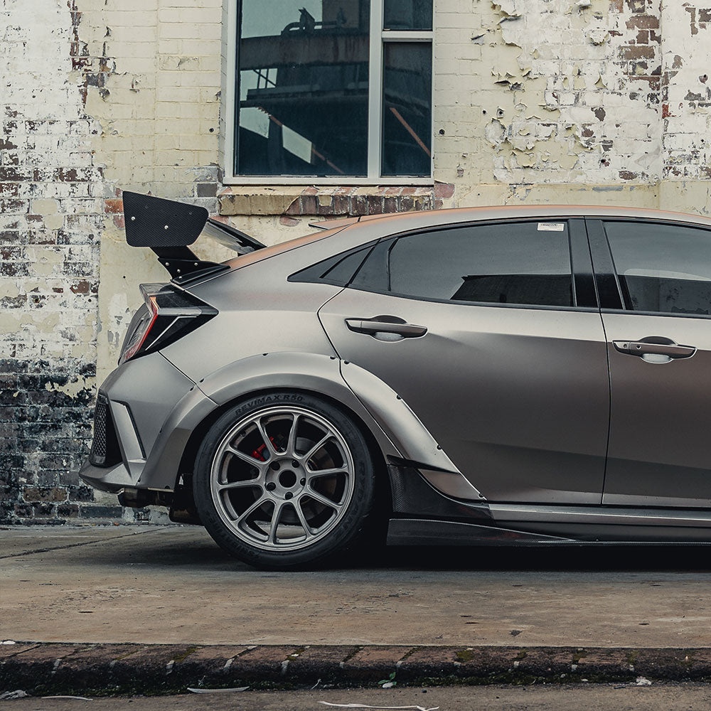 Honda Civic Type-R FK8 Varis Widebody Arising-II Rear Fenders Add-ons 8pcs - Carbonetics