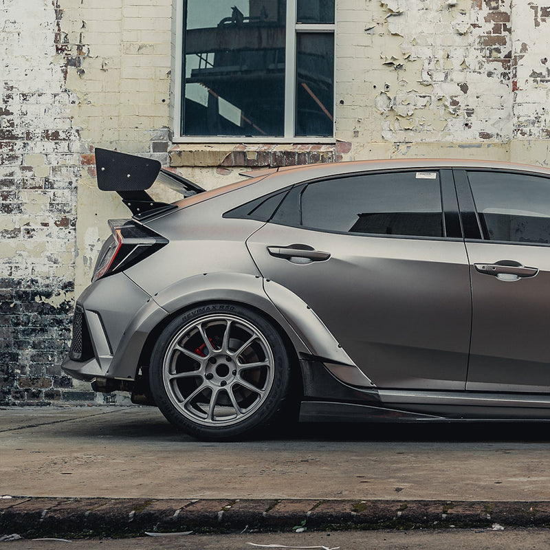 Honda Civic Type-R FK8 Varis Widebody Arising-II Rear Fenders Add-ons 8pcs - Carbonetics