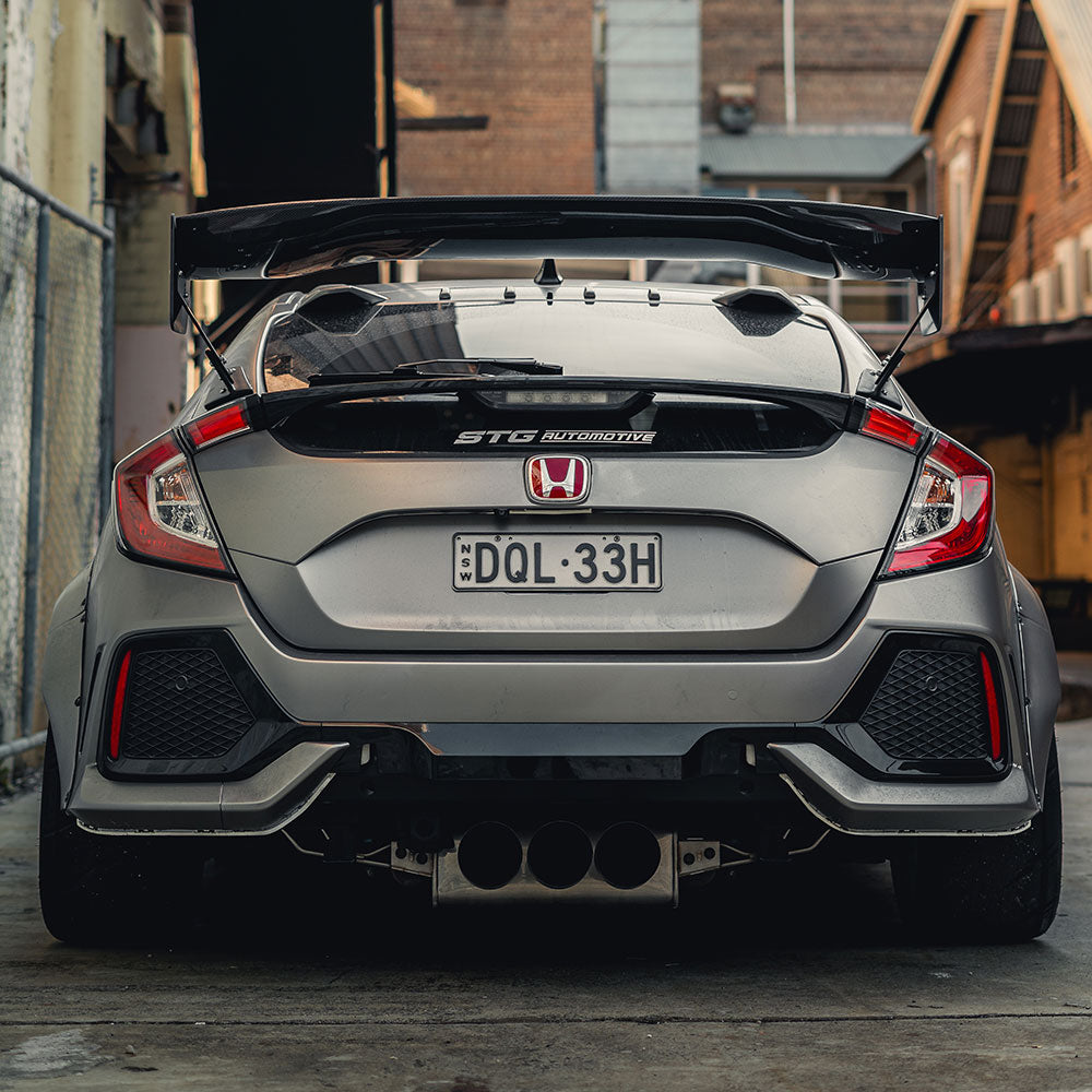 Honda Civic Type-R FK8 Varis Widebody Arising-II Rear Fenders Add-ons 8pcs - Carbonetics