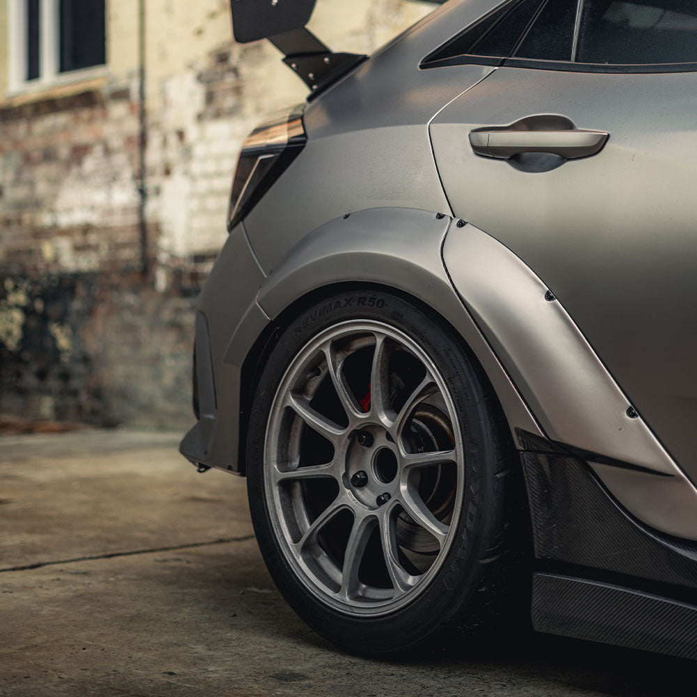 Honda Civic Type-R FK8 Varis Widebody Arising-II Rear Fenders Add-ons 8pcs - Carbonetics