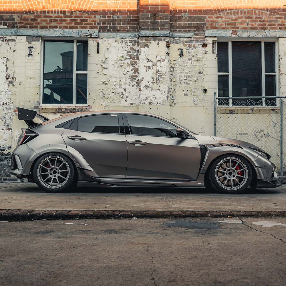 Honda Civic Type-R FK8 Varis Widebody Arising-II Style Side Skirt Underboards - Carbonetics