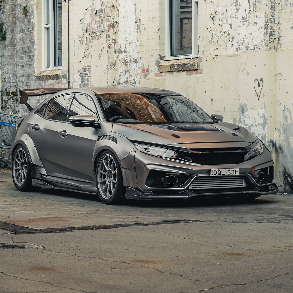 Honda Civic Type-R FK8 Varis Widebody Arising-II Style Side Skirt Underboards - Carbonetics