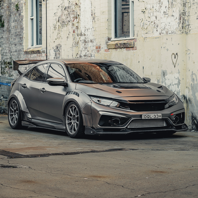 Honda Civic Type-R FK8 Varis Widebody Arising-II Style Side Skirt Underboards - Carbonetics