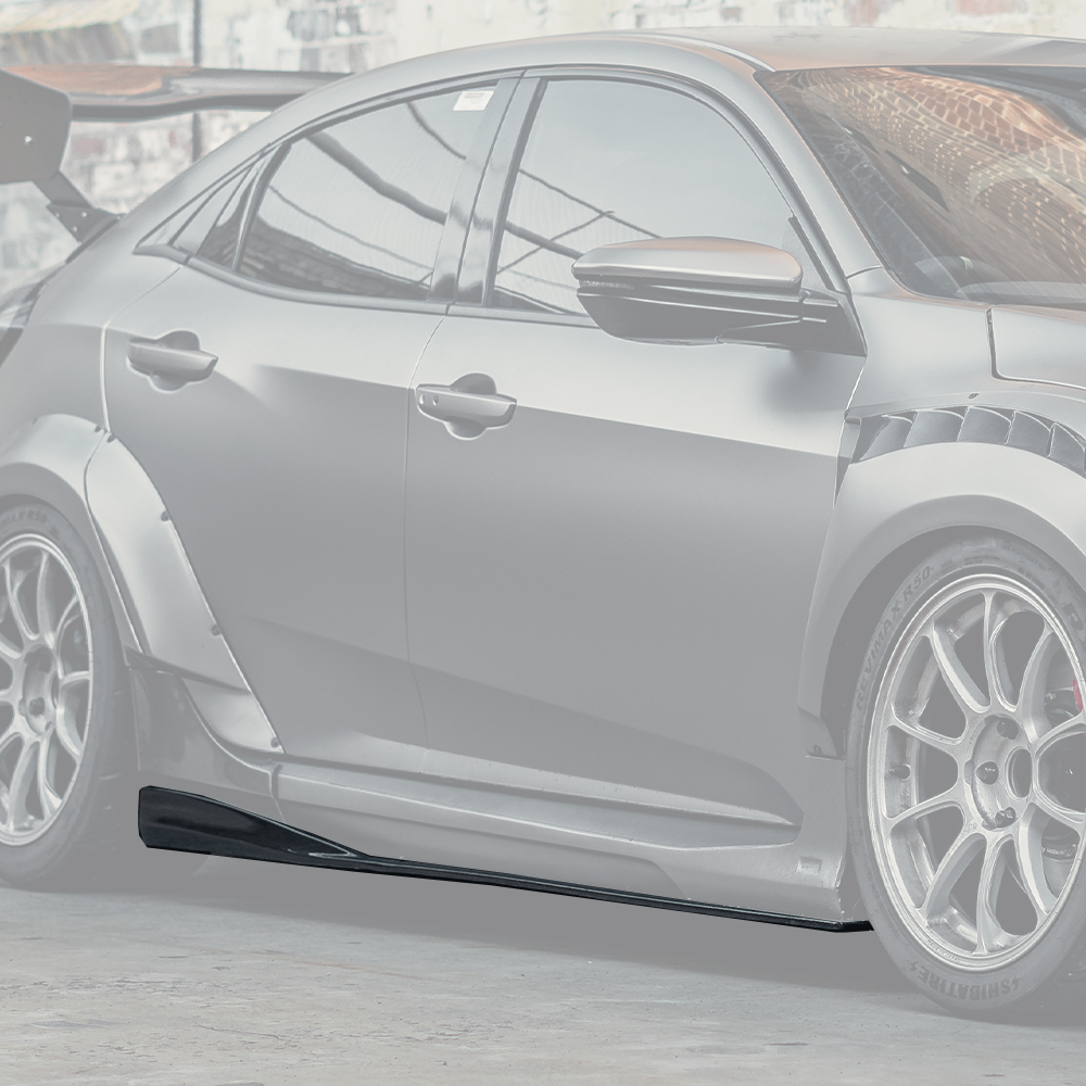 Honda Civic Type-R FK8 Varis Widebody Arising-II Style Side Skirt Underboards - Carbonetics