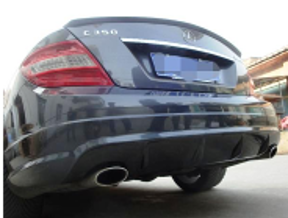 2008-2011 Mercedes Benz W204 C-Class Sedan Coupe Amg-Style Rear Diffuser Accessories