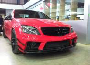 2008-2011 Mercedes Benz W204 C63 Sedan Coupe Black Edition Style Front Bumper W/ Lip & Canard