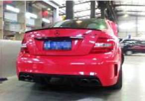 2008-2011 Mercedes Benz W204 C63 Sedan Black Edition Style Rear Bumper W/ Diffuser Accessories