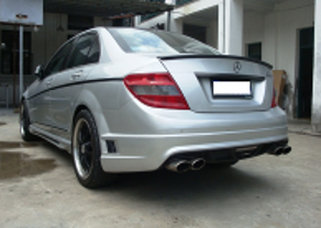 2008-2011 Mercedes Benz W204 C-Class Coupe Wald Style Rear Bumper Accessories