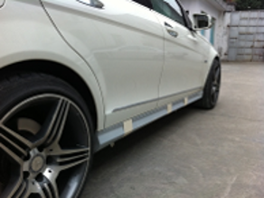 2008-2011 Mercedes Benz W204 C-Class Sedan Amg63-Style Side Skirt Accessories