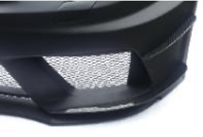 2012-2013 Mercedes Benz W204 C Class Sedan Black Series Style Wider Front Bumper Canard 4Pcs