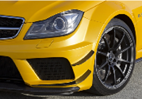 2012-2013 Mercedes Benz W204 C Class Coupe Black Series Style Wider Front Bumper Canard Accessories