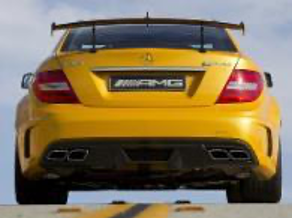 2012-2013 Mercedes Benz W204 C Class Coupe Black Series Style Wider Rear Bumper Accessories