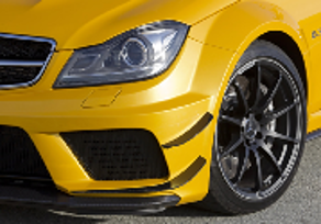 2012-2013 Mercedes Benz W204 C63 Amg Coupe Black Series Style Wider Front Bumper Canard Accessories