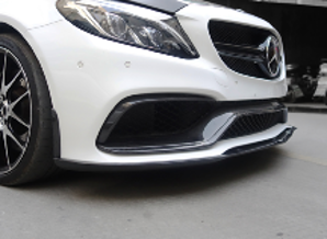 Mercedes Benz W205 C63 C63S Sedan Psm Style Front Lip 3 Pcs 2015-2016 Accessories