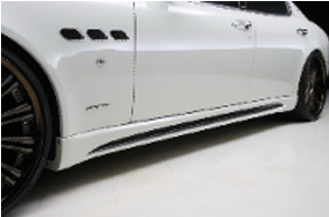 2005-2007 Maserati Quattroporte Wald Sports Line Black Bison Edition Style Side Skirts Accessories