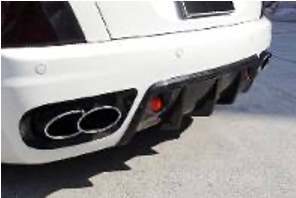 2005-2007 Maserati Quattroporte Wald Sports Line Black Bison Edition Style Rear Bumper Accessories