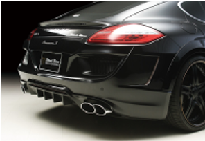 2010-2013 Porsche Panamera Wald Sports Line Black Bison Edition Style Rear Bumper Accessories