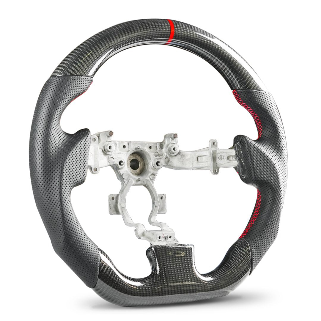 R35 Gtr Carbon Steering Wheel With Leather And Red Stripe