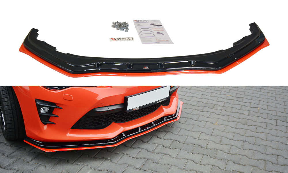 Front Splitter (Black & Red) V.4 Toyota Gt86 Facelift 2017-Up