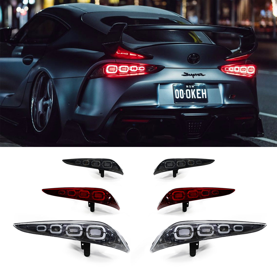 Heritage Square LED Tail Lights (2018+) For Toyota Supra A90 / A91 Sup
