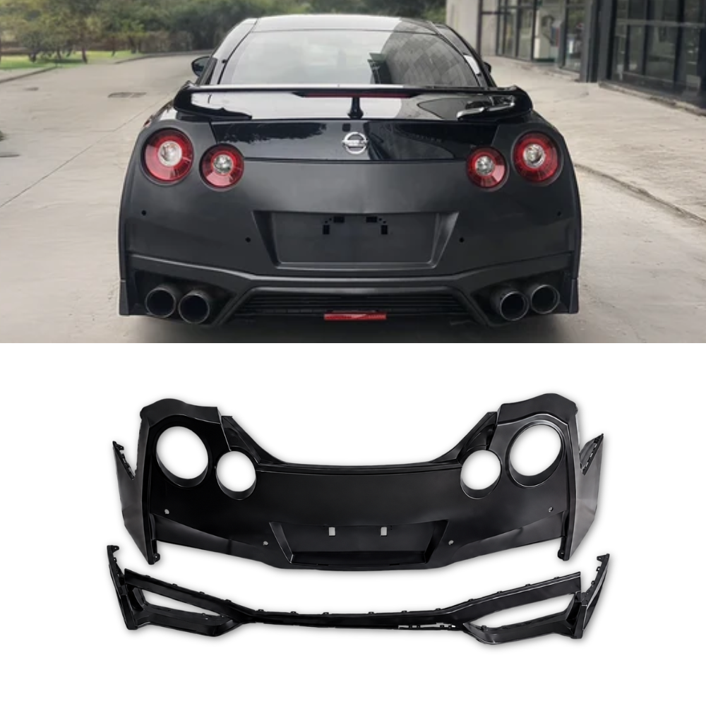 OEM Style 2017 Plastic Rear Bumper For Nissan R35 GTR - Carbonetics