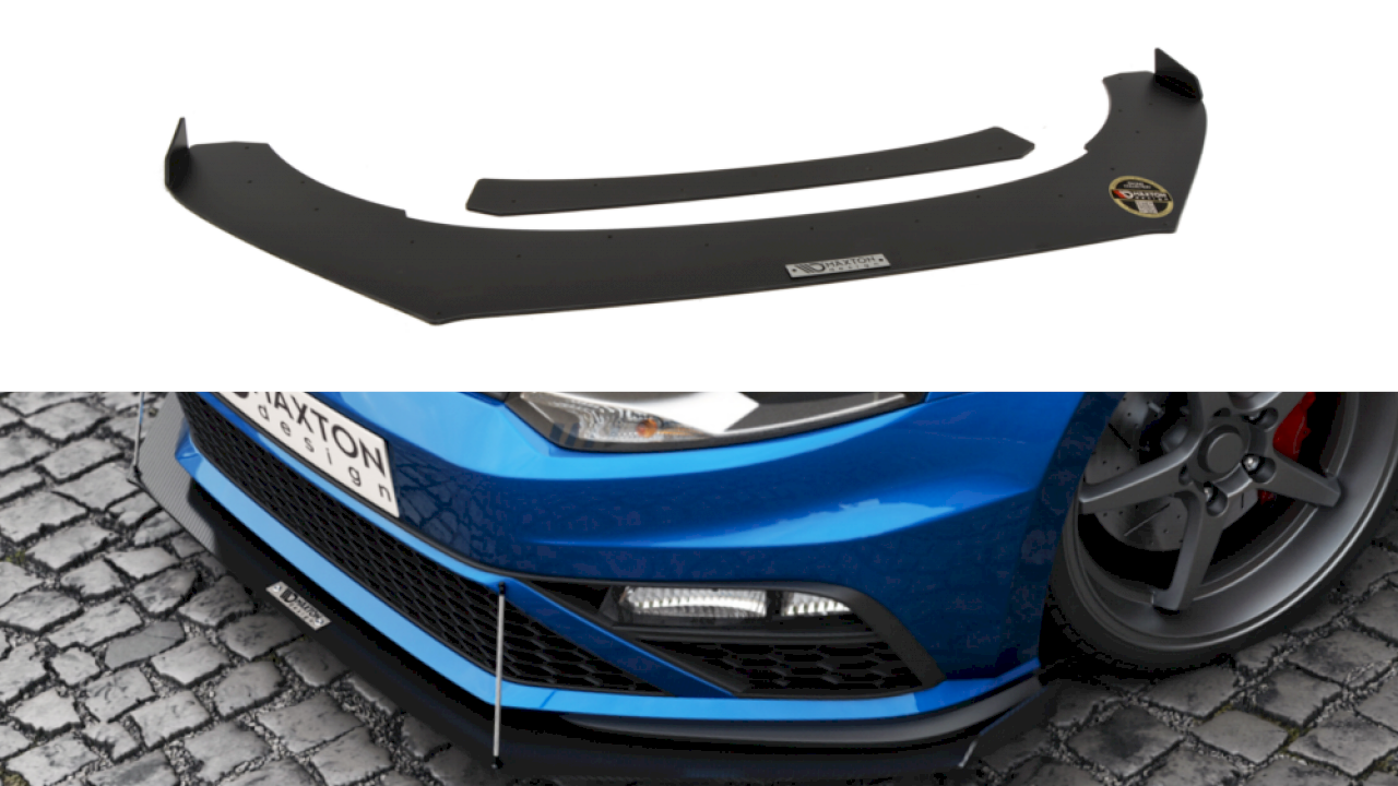 Front Racing Splitter Vw Polo Mk5 Gti Facelift (With Wings) (2015-2017)